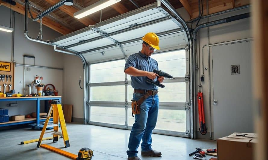 Installation d’une porte de garage enroulable motorisée : guide complet pour débutants