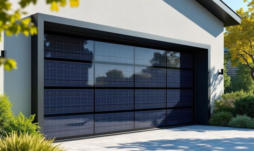 Portes de garage solaires : fonctionnement, raccordement et gain énergétique estimé