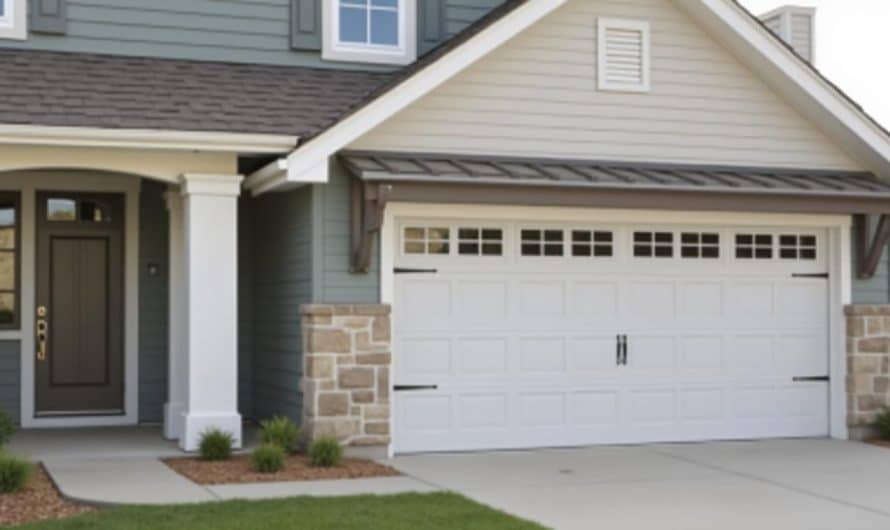 Pose sans percement : kit de fixation pour porte de garage sur façade enduite