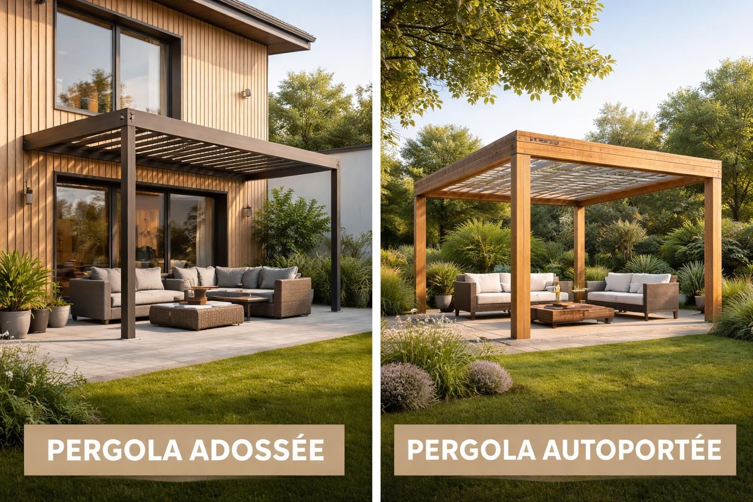 découvrez comment choisir entre une pergola adossée ou autoportée, un choix essentiel qui influence la structure et l'esthétique de votre espace extérieur.