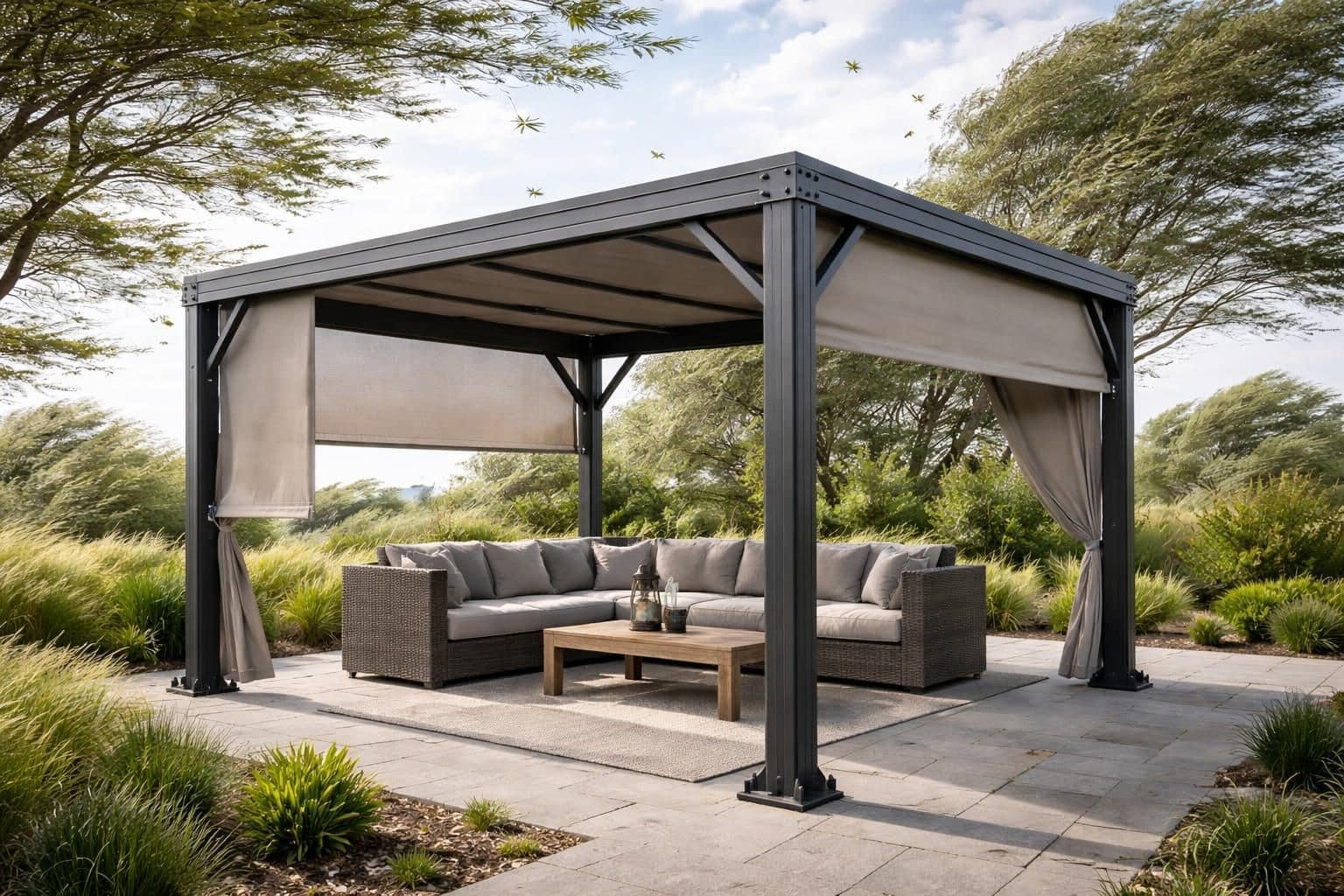 découvrez les adaptations indispensables pour installer une pergola dans les régions ventées et profiter d'un espace extérieur résistant et confortable.